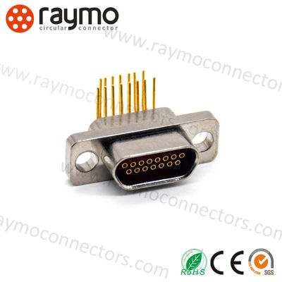J30J Series 9-Pin Miniature Rectangular Connector 500VAC 125°C