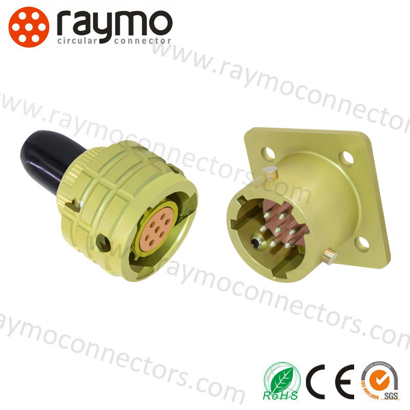 50 Pin Industrial Circular Connectors IP68 Brass Shell Bayonet Connection