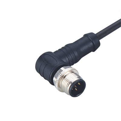 M12 acoplamento da linha de parafuso de Pin Miniature Circular Connectors Waterproof do cotovelo 8