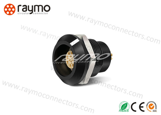 Conectores push-pull circulares à prova d'água IP68 de plástico com revestimento de latão