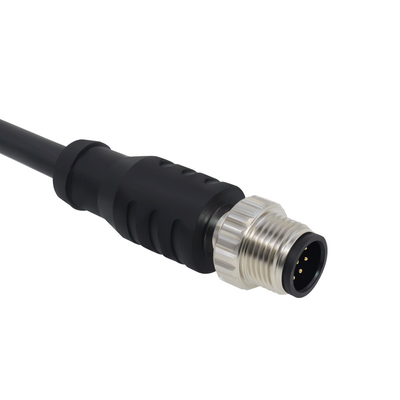 Ligador de conector de cabo fêmea M12 blindado reto 5/8/12 pinos IP67/68 à prova d'água
