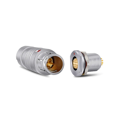 Conector impermeável circular de latão metálico para ambientes adversos com corrente classificada 3A