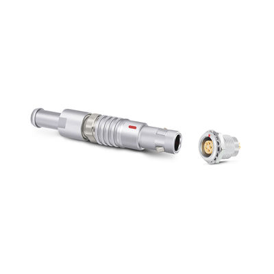 FGG EGG 00B Conector Macho Push Pull 2 3 4 Pinos Latão Cromado