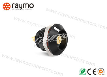 O cromo preto dos conectores IP68 push pull plásticos impermeáveis chapeou