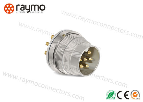 Conector elétrico com rosca, de ligação circular metálica