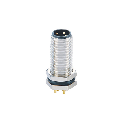 Conector circular diminuto M8 3 Pin Female Connector da montagem do painel M8